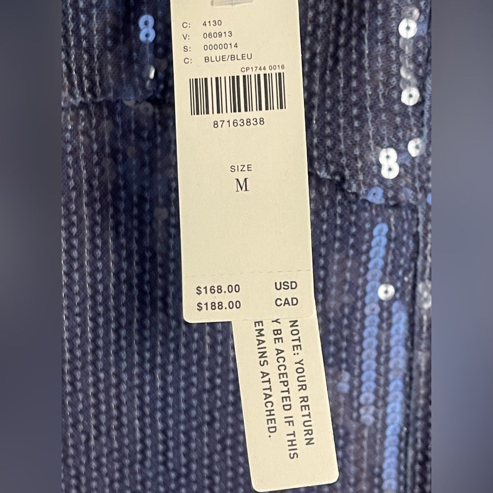 Anthropologie Pilcro Sequin Slim Midi slip Dress in a lavender color. NWT medium - Picture 8 of 11